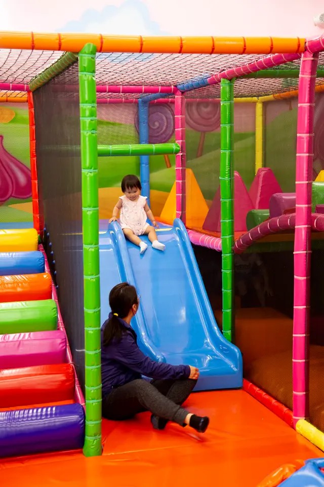 Soft slides are the perfect height for our smallest adventurers.